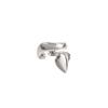 Stainless Steel Double Layer Waterdrop Open Rings for Women Unique Bending Gold Silver Color Waterproof Rings Party Jewelry Gift