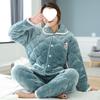Dámské pyžamo třívrstvé zesílené a roztomilé zimní lze nosit velká velikost teplé polstrované domácí oblečení