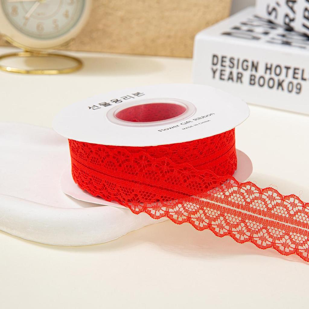 Blumenband zum Valentinstag: 25 Yards Hohlspitze für Kuchen- und Blumenstraußverpackungen