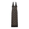 Sexy Black Lace Halter Neck Dress: Slim-Fit, Waist-Cinching, Backless, Long Style