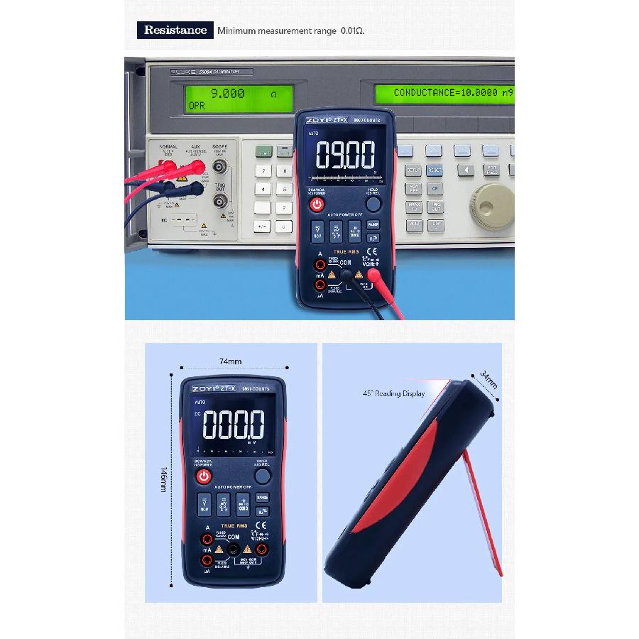 ZOYI ZT-X Digital Multimeter with NCV HOLD Tester Tool Professional Tester machine LCD backlight display Temperature AC DC meter