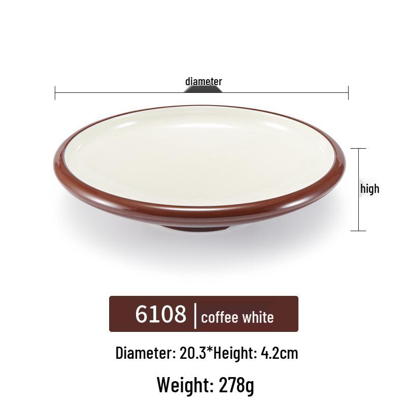 Melamine Rectangular Plate for BBQ & Side Dishes - Imitation Porcelain Tableware