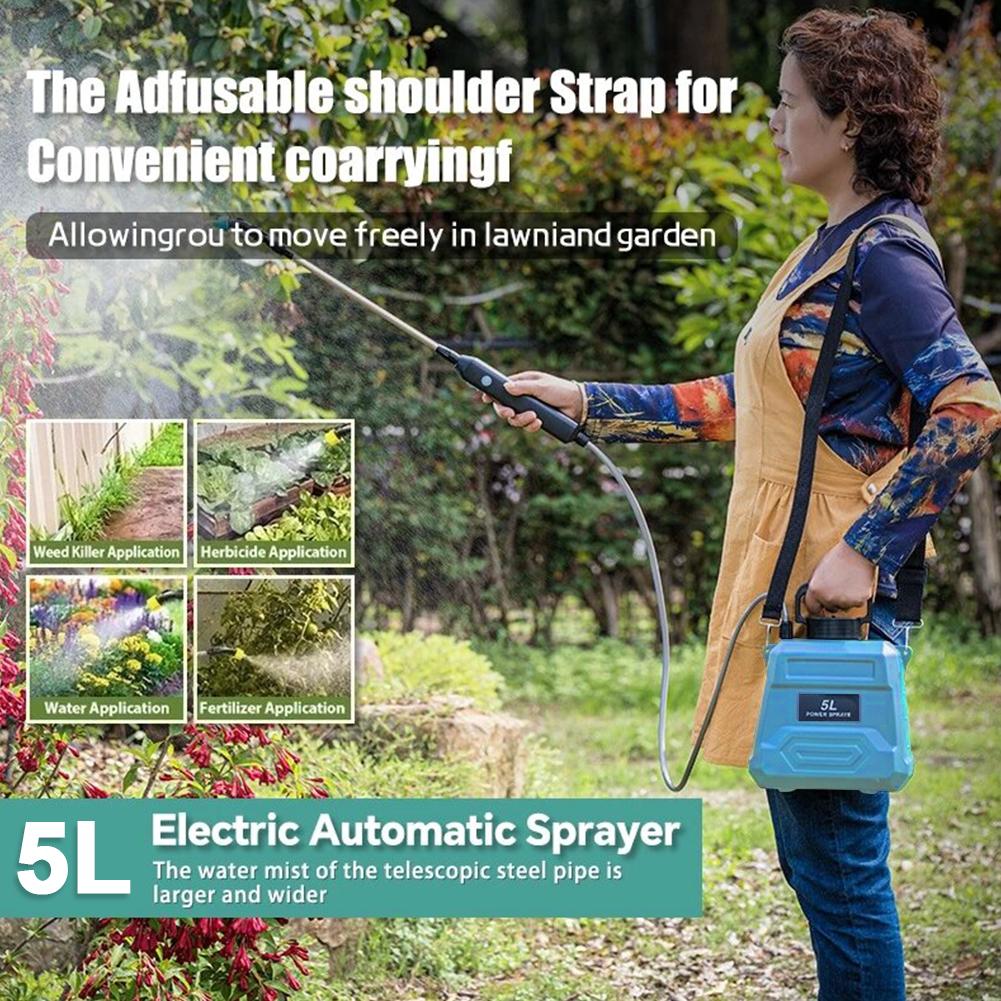 6L Battery Backpack Sprayer with 3 Mist Nozzle Rechargeable Electric Sprayer Shoulder-Type Pesticide Sprayer for Garden Watering