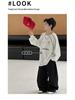 2025 Autumn Boys' American Trend Raw Denim Slimming Jeans - Loose, Straight Leg Pants