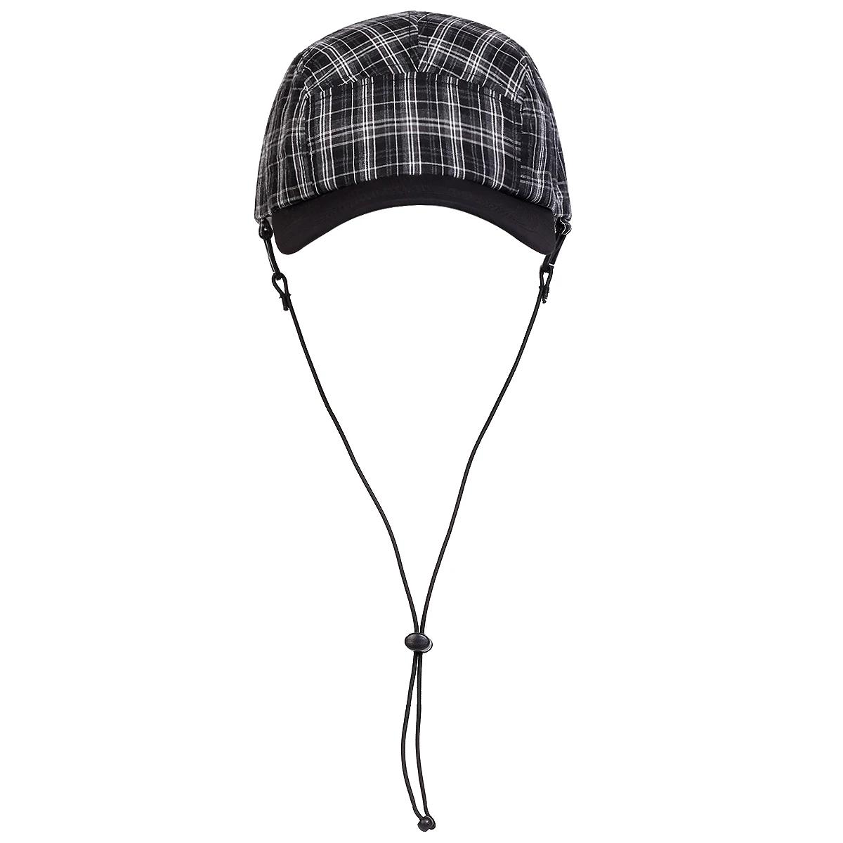 

Unisex Plaid Baseball Caps Spring and Autumn Outdoor Adjustable Casual Hats Sunscreen Hat Sports Cap чорний
