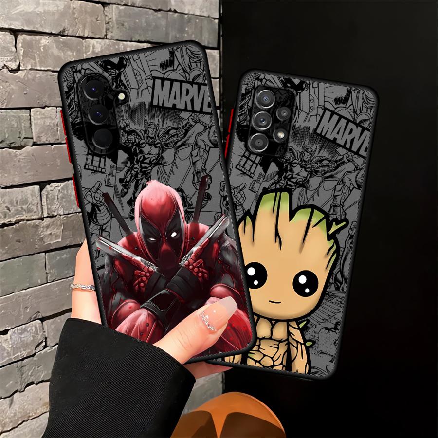 Marvels Spider-Man Groot Phone Cover Case for Samsung Galaxy A16 A17 A52 A15 A56 A55 A34 A36 A52S A72 A53 A73 A33 A14 A23 A35