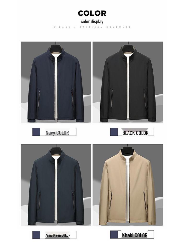Men's Autumn High-End Business Casual Stand Collar Jacket