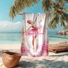 1PC Custom Name Ballerina Stars Beach Towel Highly Absorbent And Sand-Resistant Towel for Swimming, Pool, Yoga, And Travel Lightweight
