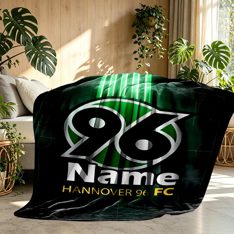 Custom Name Personalized Hannover 96 Football Print Blanket, Home Decor, Bedroom, Sofa, Camping, Couch, Gifts for Birthday ChristmasEnthusiasts