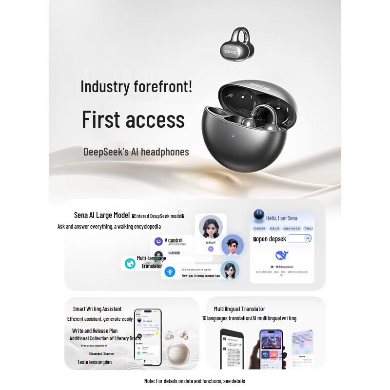 SANAG S6S Pro AI Open-Ear Sport Bluetooth Earphones