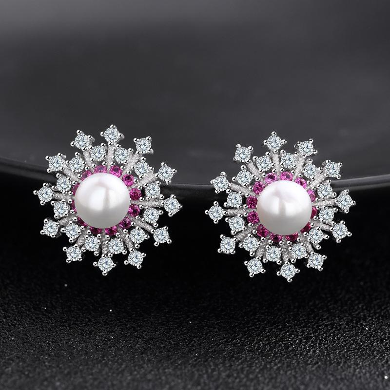 Lindon 925 Sterling Silver Synthetic Pearl Earrings Drop Earrings For Women Wedding Party Gifts