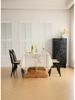 Cross-border Embroidered Plaid Floral Tassel Tablecloth for Coffee & Dining Tables