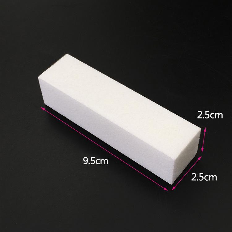 White Four-Sided Nail File Polishing Block