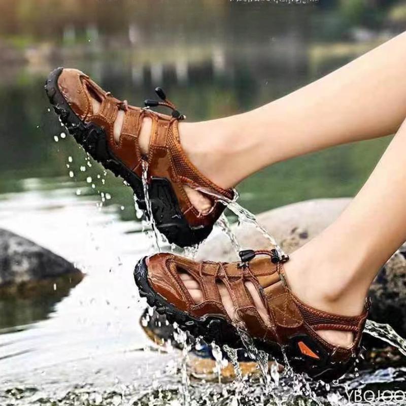 Fashion Men's Sandals Outdoor Beach Shoes Hollow Out New Summer Baotou Anti Collision and Water Wading Low Cut Breathable Casual Shoes