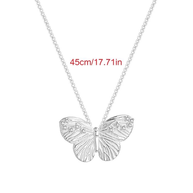 Versatile Butterfly Necklace Suitable for Any Occasion Minimalist Look Brushed Finish Copper Clavicle Chain Jewelry