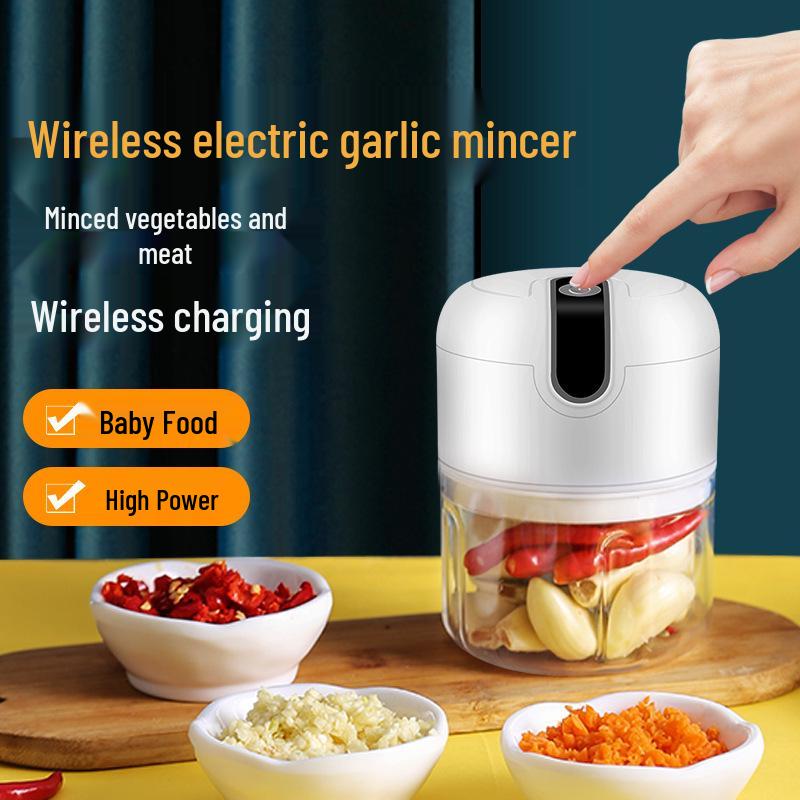 Electric Garlic Crusher & Baby Food Grinder: Multi-Functional Meat Grinder & Small Garlic Paste Maker