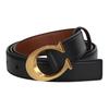 COACH Calfskin Leather Belts Women's Black Width 2.5cm F83960