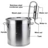220V-240V 33/22/12L Destilador Eficiente de Vinho Cerveja Álcool Moonshine Álcool Kit Caseiro de Fermentação DIY Destilador Doméstico Equipamento Destilador de Cobre