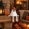 Handmade Vivid Character Statues 3D Printed Halloween Decoration, Cute Ghost Pumpkin Figurine with Holiday Party Atmosphere Ornaments Movable