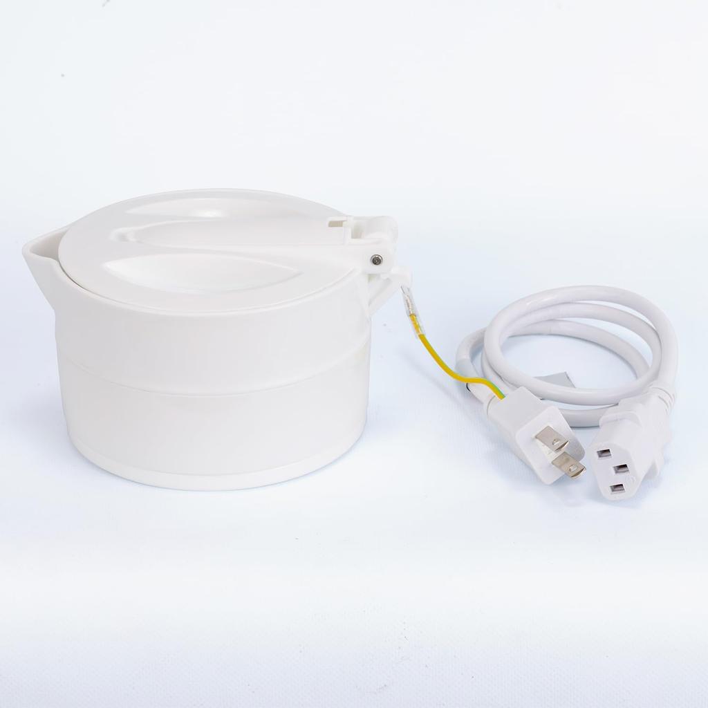 MCO Compact Foldable Electric Kettle, 600ml, Automatic Voltage Switching, Travel, Overseas, White, 26635