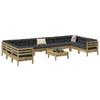 VidaXL Garden Lounge Set with Cushions 11 Pcs Impregnated Pine Wood, Outdoor Sofa Set, Sofa Set of 3299650