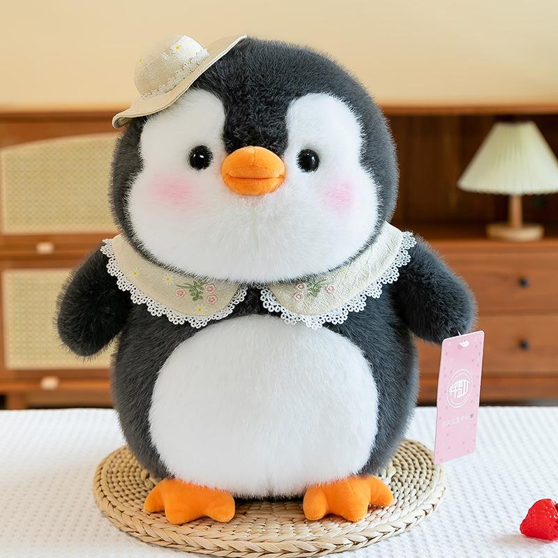 

Dun Dun Penguin Doll Children s Accompanying Bib Little Penguin Plush Toy Gift Doll for Girls 24cm（0.2kg）