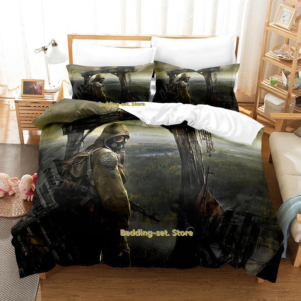 

Comforter Game S.T.A.L.K.E.R. 2 Heart Of Chernobyl Bedding Set Cartoon Anime Three-Piece Set Adult Kid Bedroom Duvet Sets Comforter (quilt)-EU Single(135*200cm)3pcs