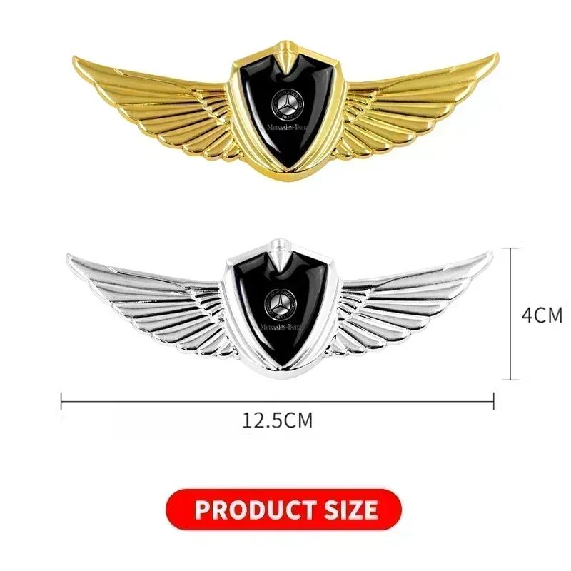 1pcs New Car Badge Metal Wings Body Decoration Sticker Car Goods For Mercedes Benz B/C/E/S Class A Class C200L GLC GLE CLA DFHJL1