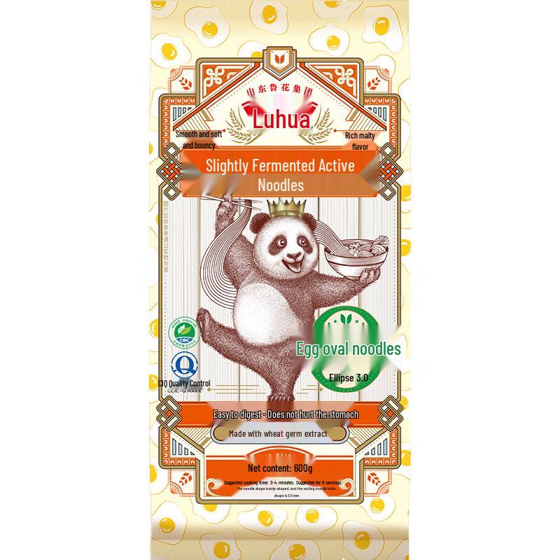 Luhua Panda Active Egg Oval Noodles 600g