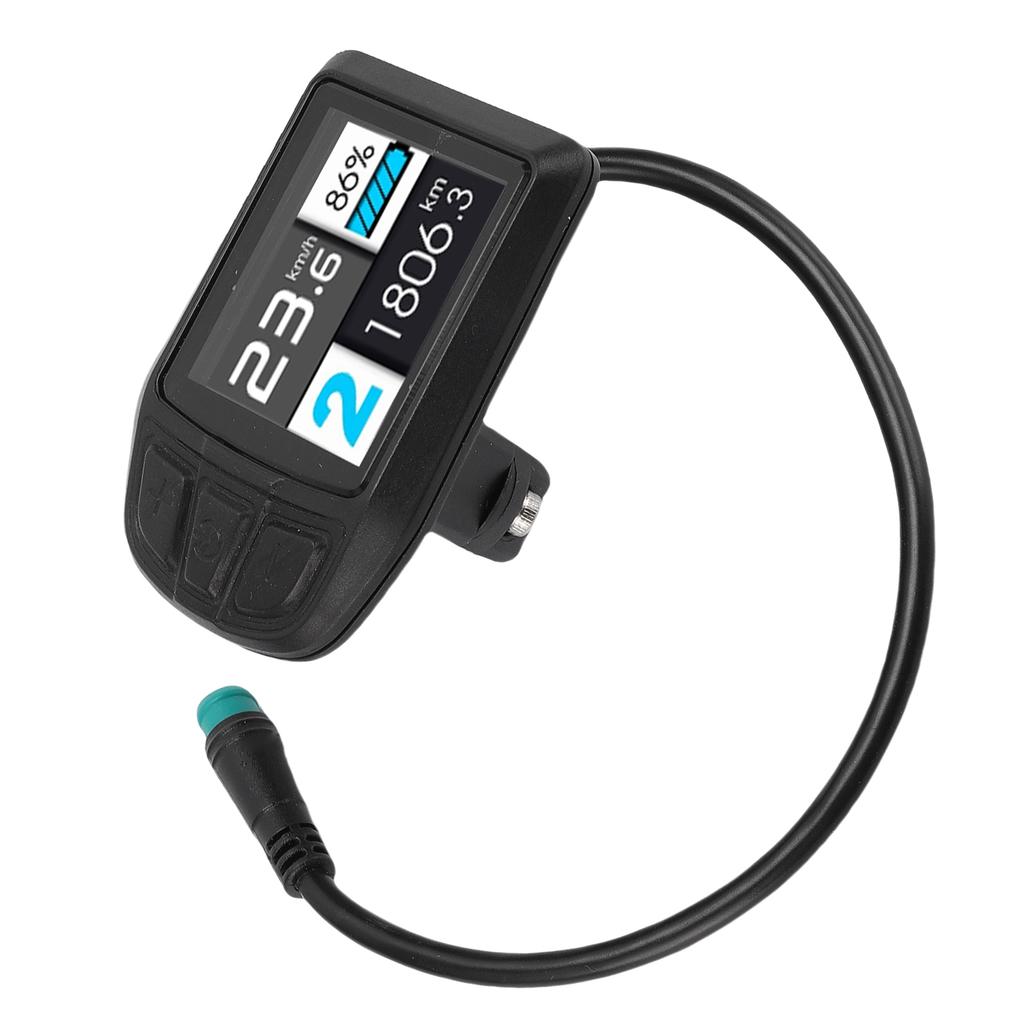Electric Bicycle Color Display Screen Electric Scooter LCD Display Meter with 5 Pin Water Proof Cable for 22.2mm