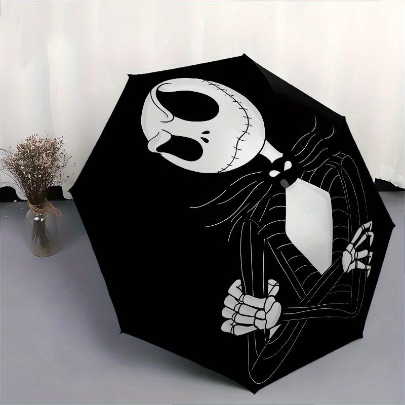 1 Auto Open Skeleton, Jack Themed Colorful 8-rib Portable Umbrella for Men and Women, A Compact Commuting Companion Suitable for Daily Drink