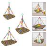 Hammock Parrot Swing Straw Rope Bird Perch Cage Hanging Toy for Parrot Lounger Chewable Accessories