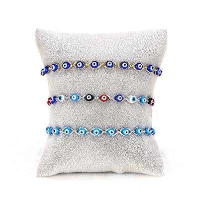 Vintage Türkische Blaue Böse Augen Armbänder für Damen Herren Dämonenauge Gliederkette Freundschaftsarmband Glücksbringer Gebetsschmuck