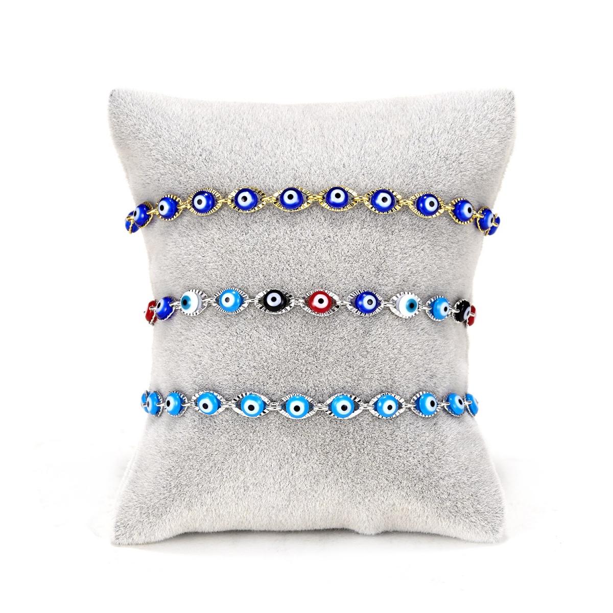 Lucky Star Jewelry Women's Blue Vintage Turkish Evil Eyes Bracelets For Men Demon Eye Link Chain Friendship Bracelet Lucky Prayer Jewelry