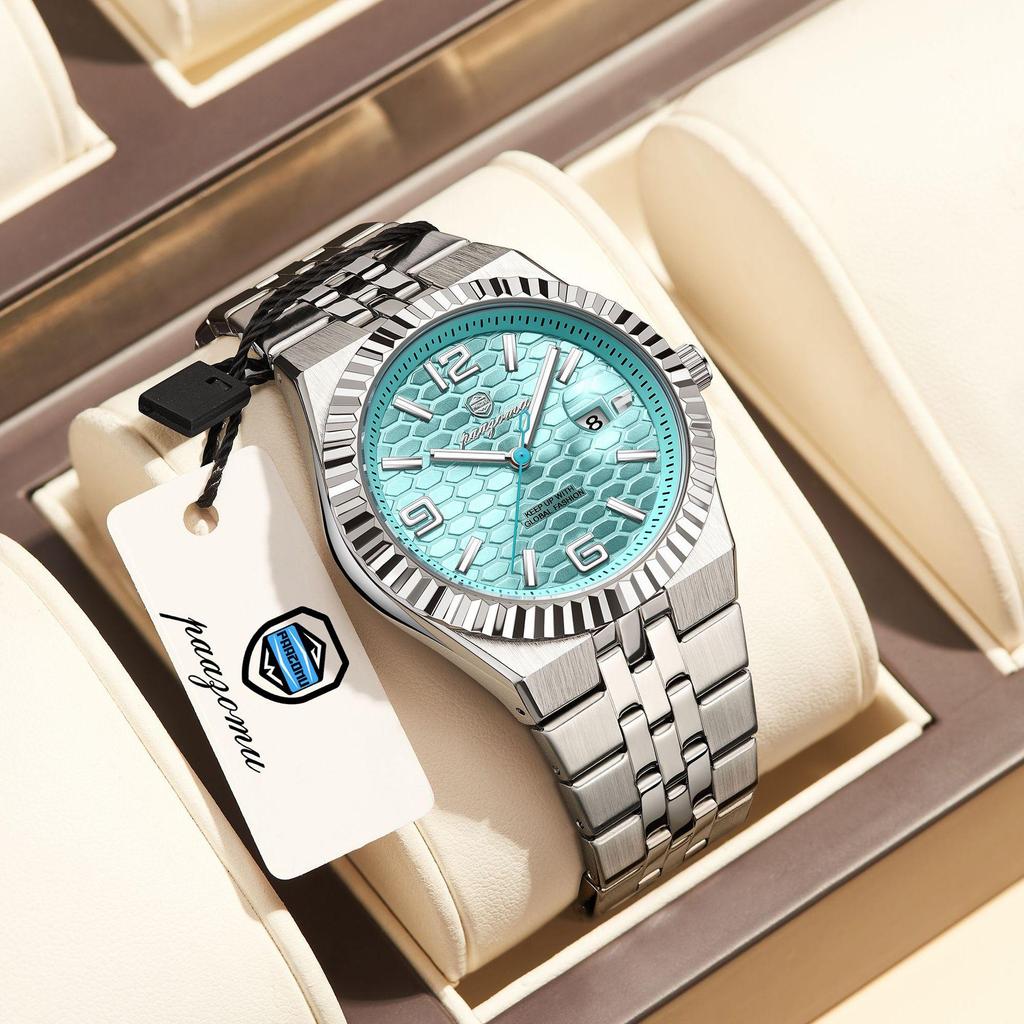 Luxury Business Men Wristwatch Waterproof Luminous Date Military Man Watch Stainless Steel Fashion Men's Quartz Watches