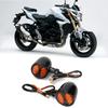 Motorcycle LED Turn Signal Light Brake Lamp Metal Shell Blinker Flashers 12V 4 WiresBlack