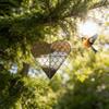 Handmade Fiber Bird Nesting Heart, Refillable Birds Haven 1 Heart Shape Nesting, Winter Gifts Animal Hummingbirds