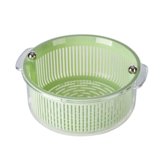Yousheng Vegetable Fruit Washer Multi-Functional Drain Basket Fruit Tray Versatile Rotating Food Prep Tool Kitchen Accessory