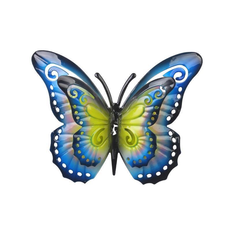 Cure Butterfly Iron Art Metal Butterfly 3D Wall Decors Modern Home Garden Courtyard Decoration Sculpture Butterfly Art 8 Colors