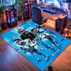 Tappeto Manchester City per Soggiorno Camera da Letto Casa Decorazione Divano, Tappetino Antiscivolo per Giochi Bambini