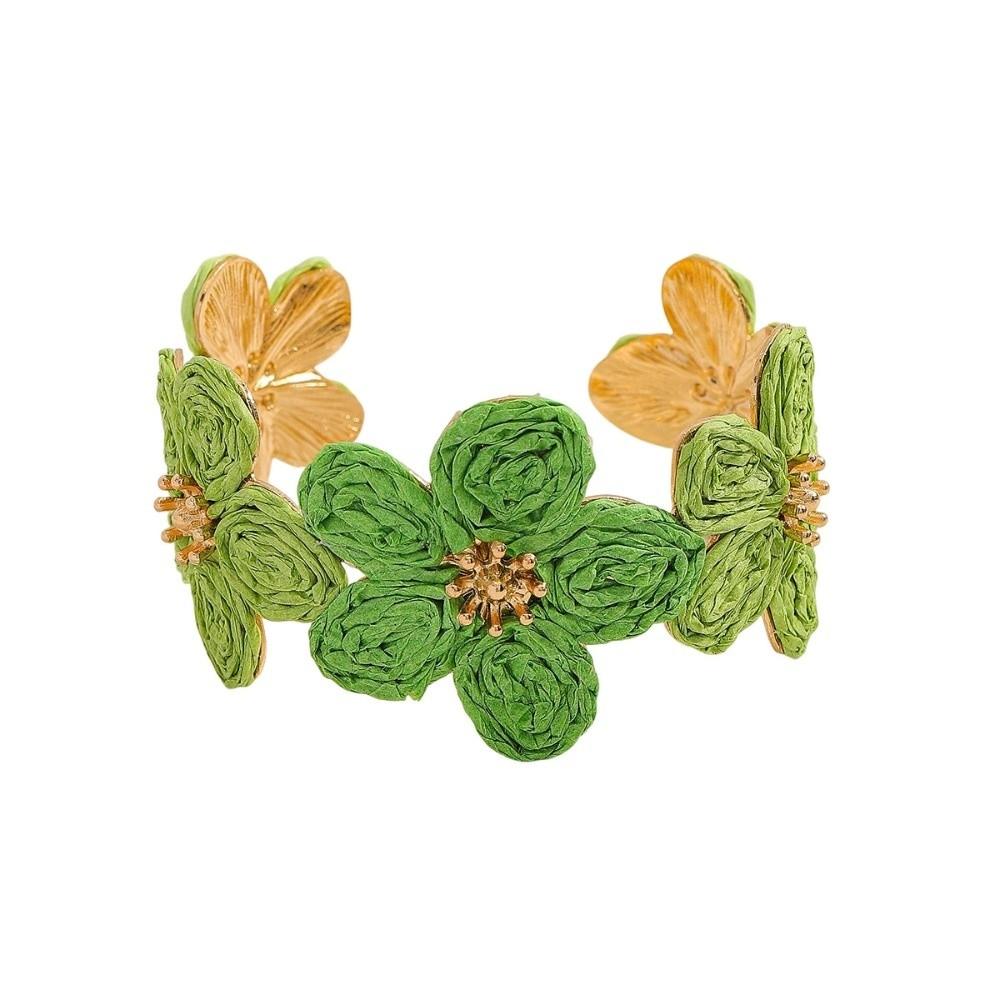 

Винтажный браслет из рафии, красочное кольцо для руки, ретро плетеный браслет с цветком, на каждый день Style 4