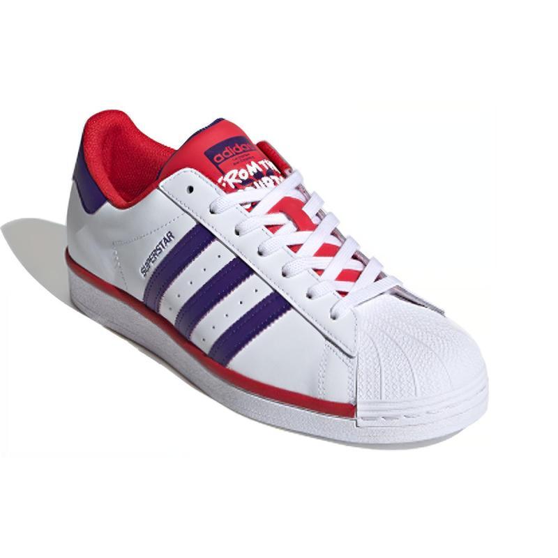 Adidas Superstar White Purple Scarlet Sneakers FV4189