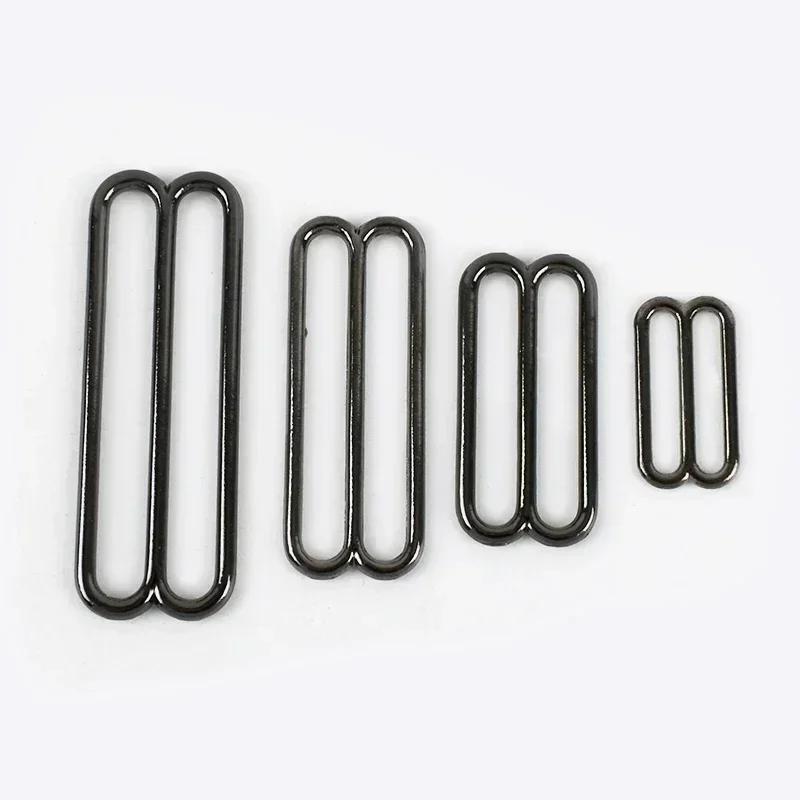 Meetee 30Pcs 20/25/30/40/50mm Metal Tri-Glide Adjust Buckles Bra Strap Clasp Decoration Underwear Ring Hook Sewing Accessories