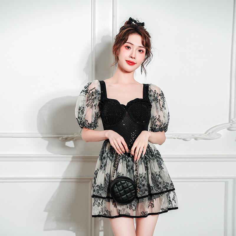 Petite Women s Skirted One-Piece Swimsuit - 2025 New Style, Slimming Tummy Control, Winter/Spring Swimwear. M