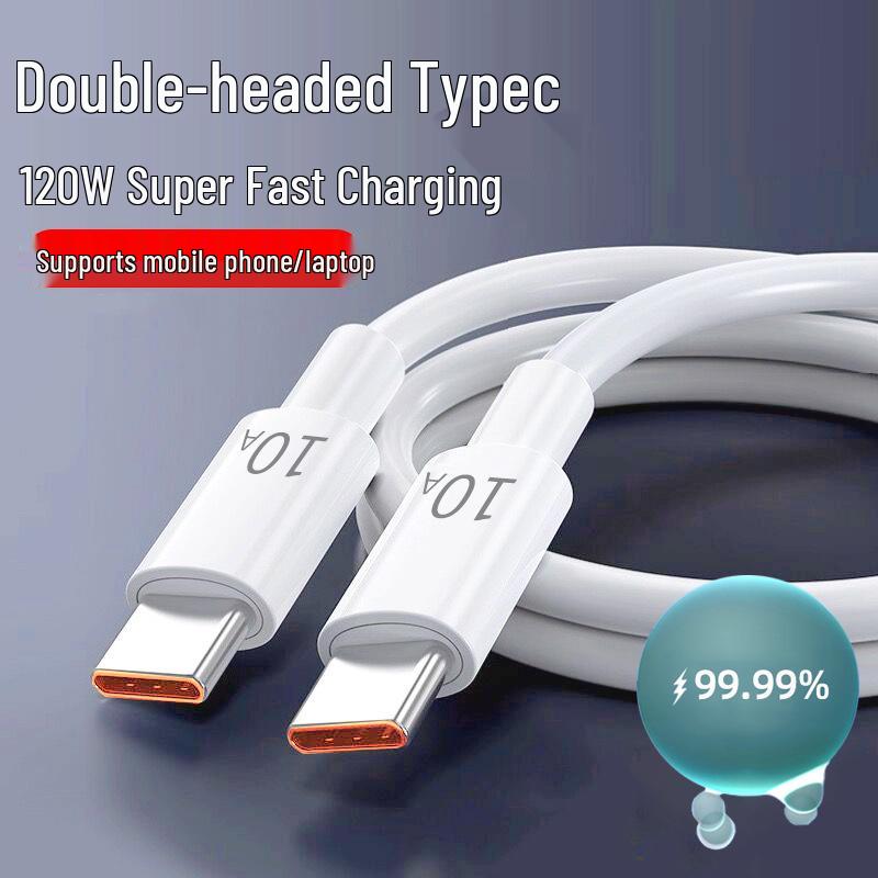 

Crystal Shine 120W Super Flash Charge Type-C Cable for Huawei, Vivo, Oppo, Honor 6A - Fast Charging, Cross-Border Compatibility.