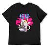 Cute Cat Eating Ramen, Gift for Cat Lover T-Shirt Tshirts Personalised Funny T-shirt Oversizeds Anime Shirt Plain T Shirts Men