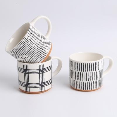 Einfaches Geometrisches Stapeltassenset Hochwertige Kaffeetasse Haushaltstasse Keramiktasse