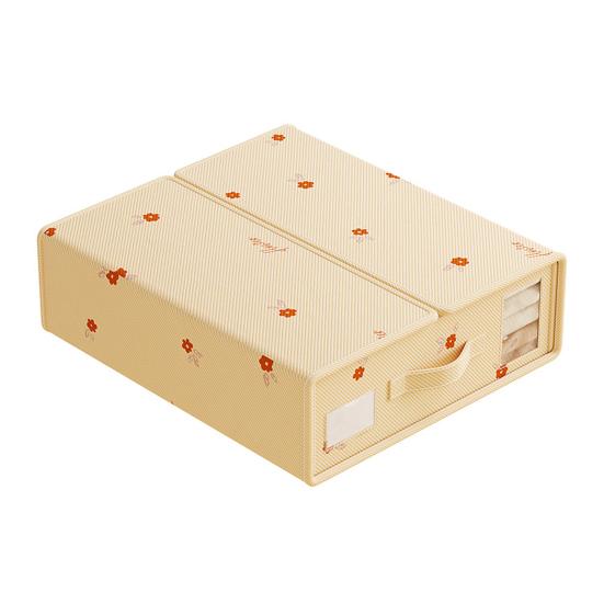 Bed Sheet Organizer Storage Box Large Capacity Dust Proof Foldable Duvet Cover Clothes Blankets Bedding Sheet Container with Handle Clear Window