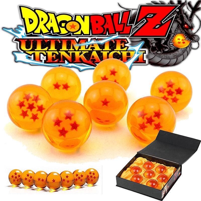 Anime Jp 7pcs Dragonball Z Stars Crystal 35mm Ball Collection Set With Box Gift
