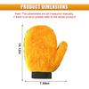 2PCS Car Wash Mitt, Coral Fleece Microfiber Dusting Mitt with Thumb, No Scratch No Lint Cleaning Glove with Elastic Wrist Cuff, Reble Car Washing and
